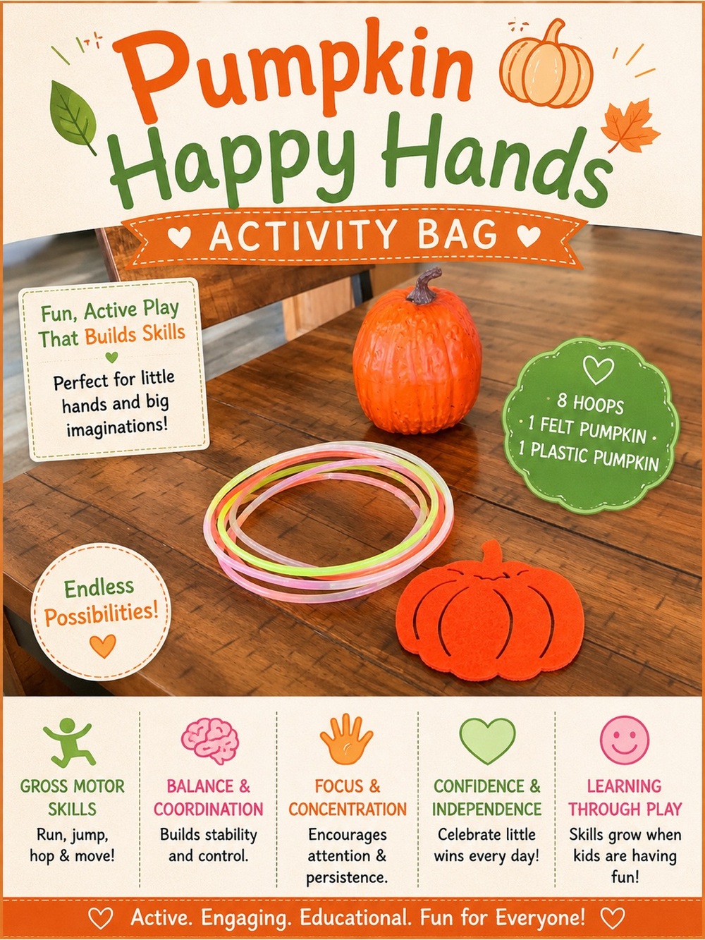 Pumpkin Happy Hands Activity Bag